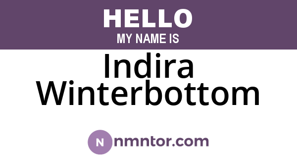 Indira Winterbottom