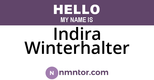 Indira Winterhalter