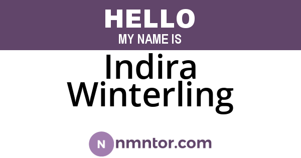 Indira Winterling