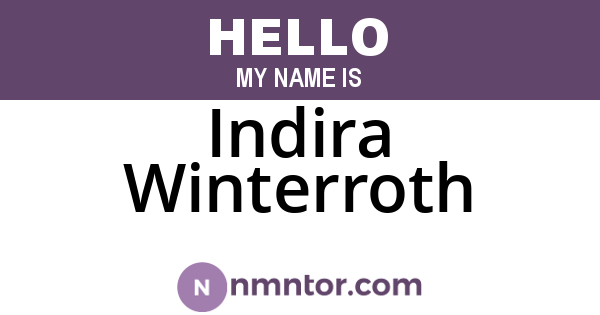 Indira Winterroth