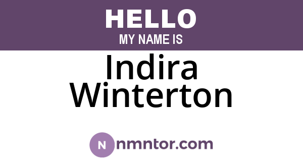 Indira Winterton