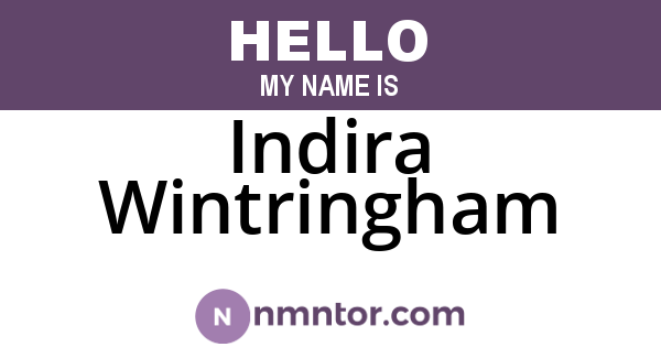 Indira Wintringham
