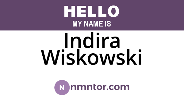 Indira Wiskowski