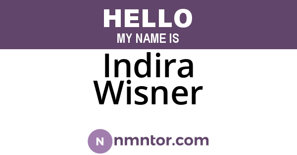Indira Wisner