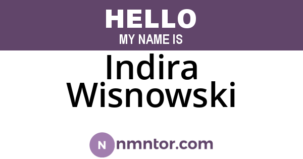 Indira Wisnowski
