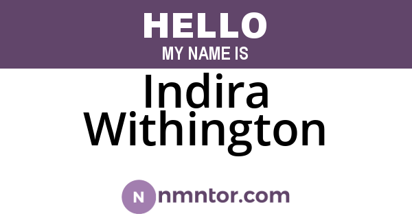 Indira Withington