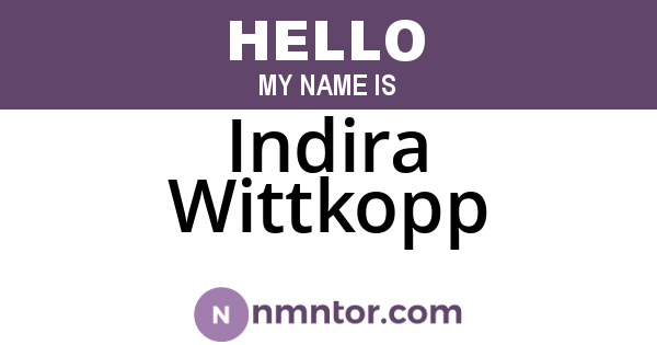 Indira Wittkopp