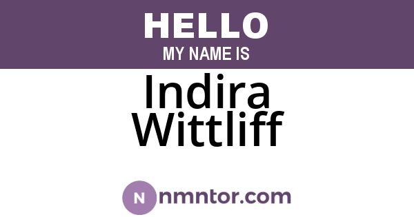 Indira Wittliff