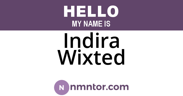Indira Wixted