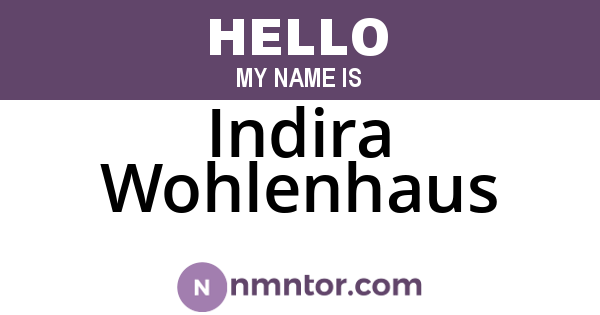 Indira Wohlenhaus