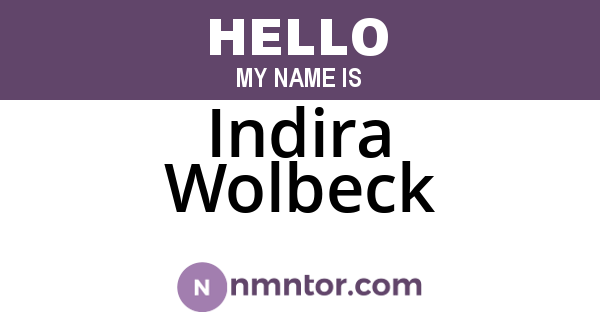 Indira Wolbeck