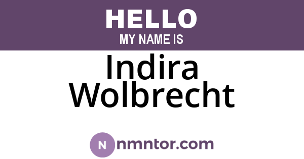 Indira Wolbrecht