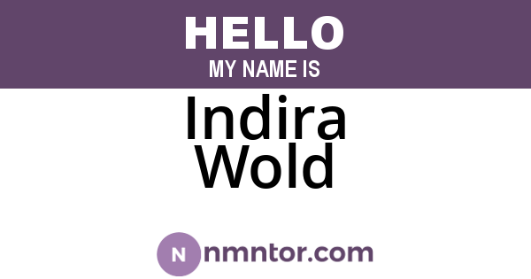 Indira Wold