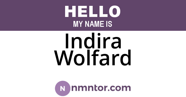 Indira Wolfard