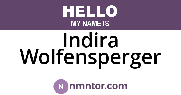 Indira Wolfensperger