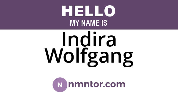 Indira Wolfgang