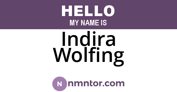 Indira Wolfing
