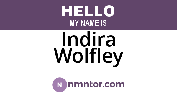 Indira Wolfley