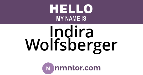 Indira Wolfsberger