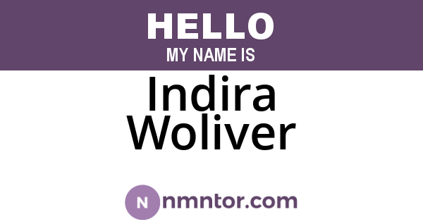 Indira Woliver