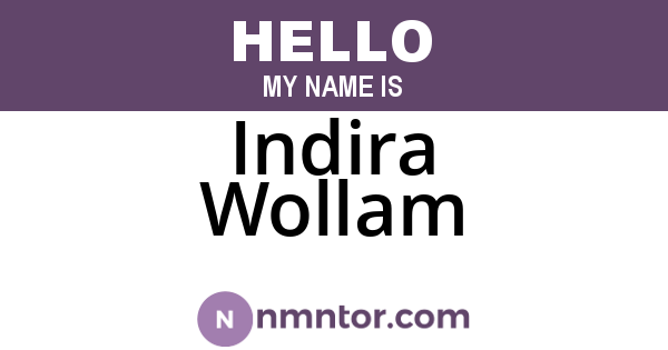 Indira Wollam