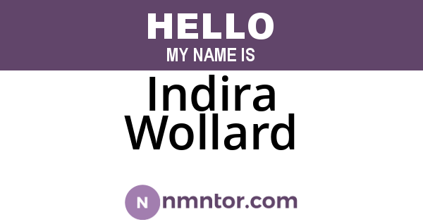 Indira Wollard