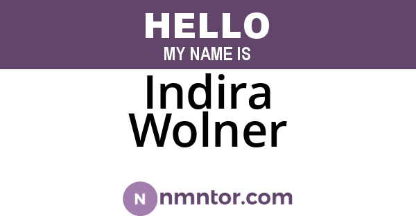 Indira Wolner