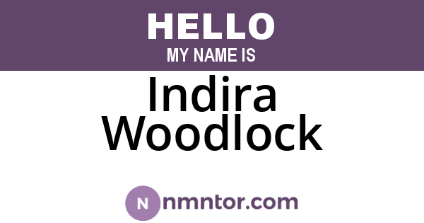 Indira Woodlock