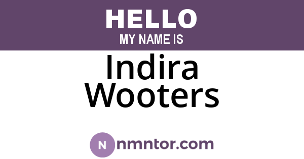 Indira Wooters