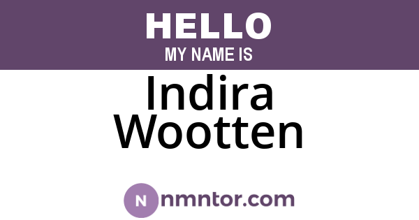 Indira Wootten