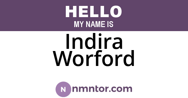 Indira Worford