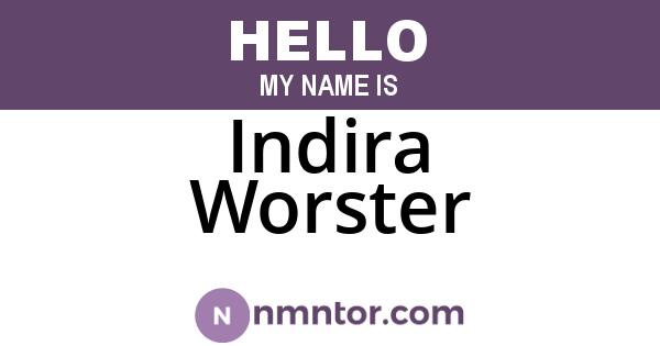 Indira Worster