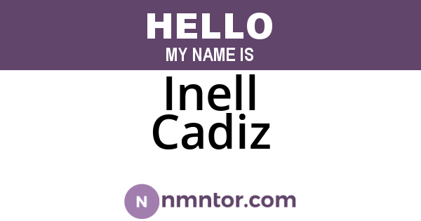 Inell Cadiz