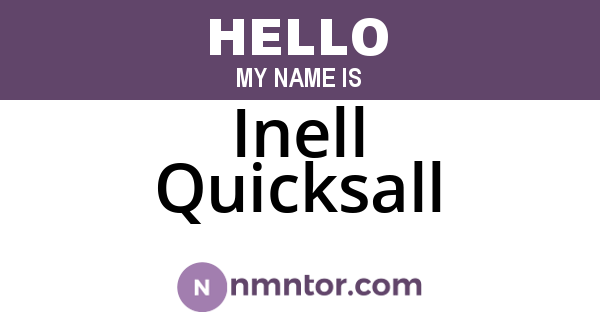 Inell Quicksall