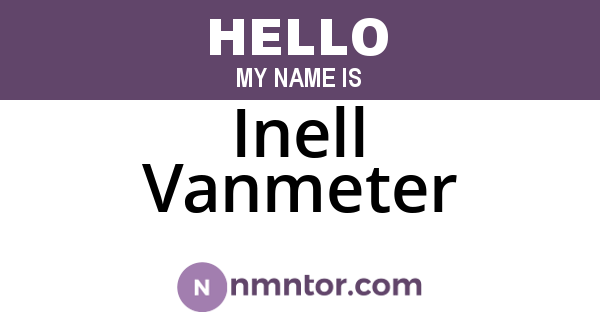 Inell Vanmeter
