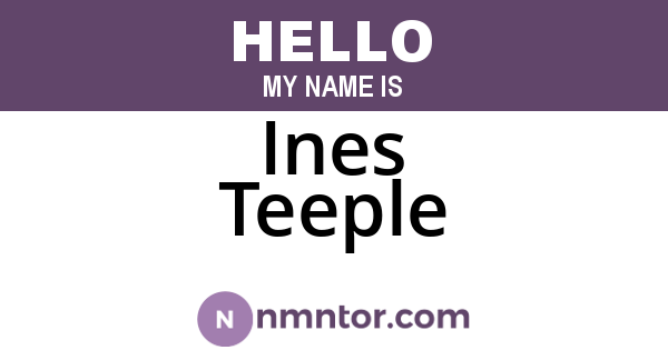 Ines Teeple