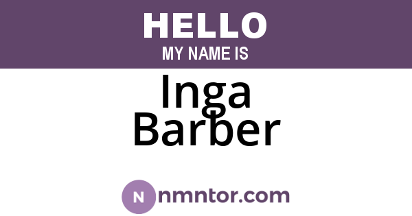 Inga Barber