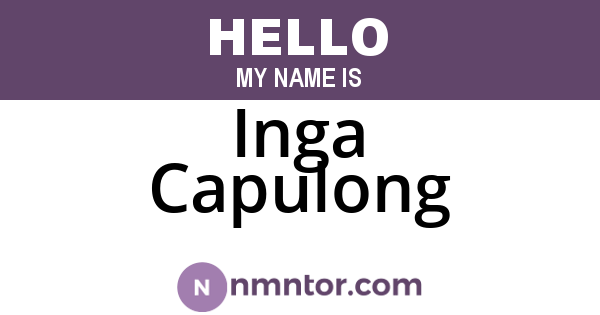 Inga Capulong