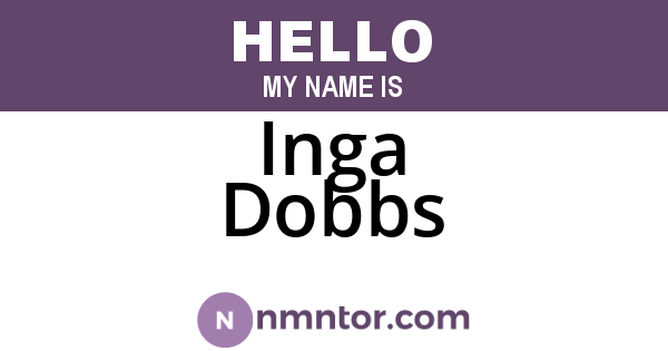 Inga Dobbs