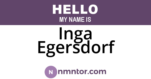 Inga Egersdorf