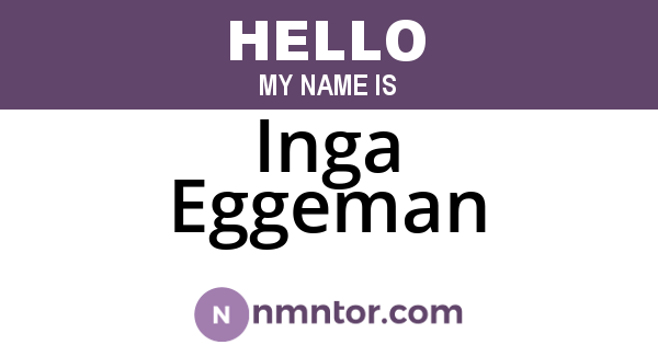 Inga Eggeman