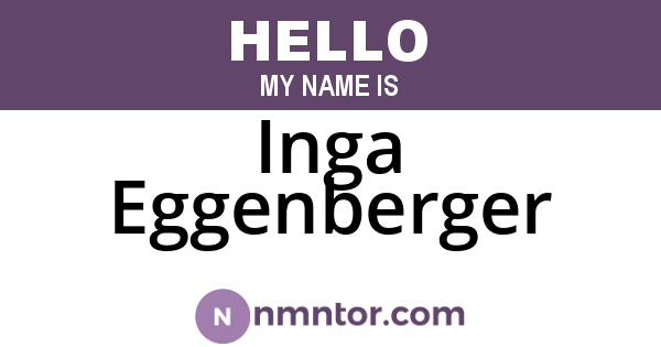Inga Eggenberger
