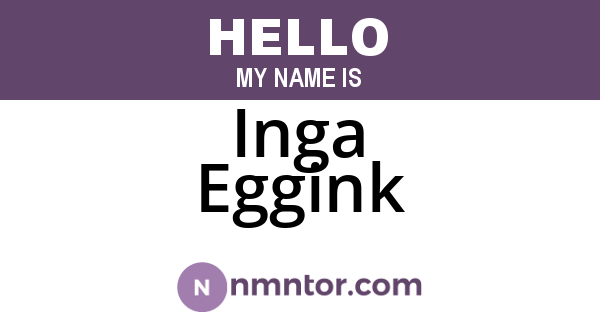 Inga Eggink