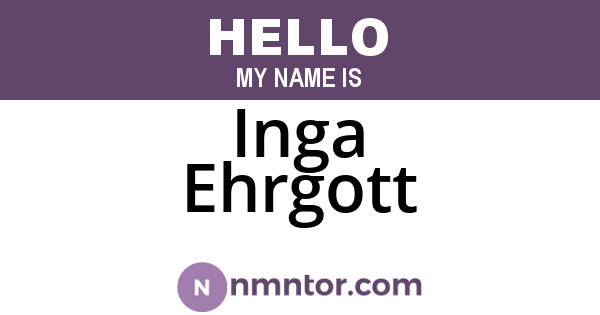 Inga Ehrgott