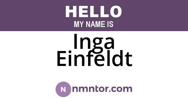 Inga Einfeldt