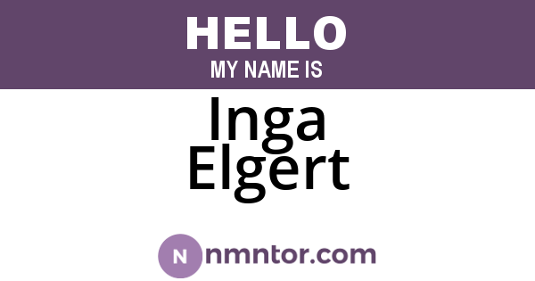 Inga Elgert