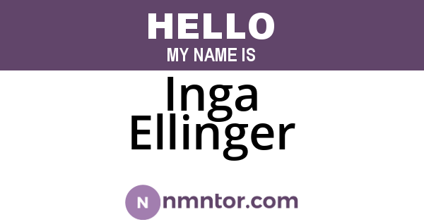 Inga Ellinger