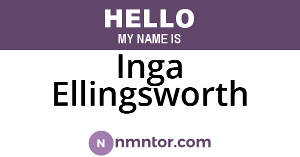 Inga Ellingsworth