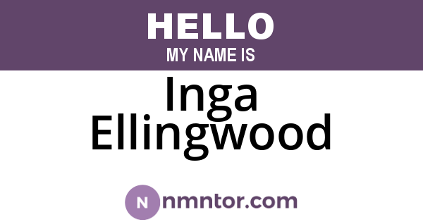 Inga Ellingwood