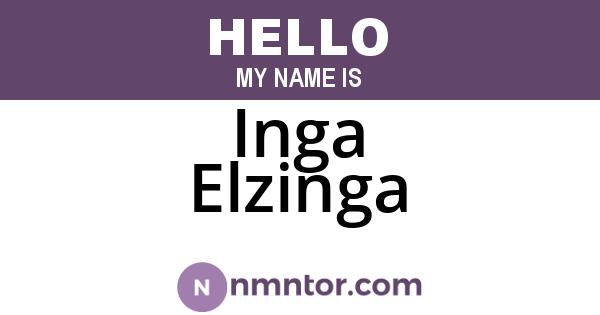 Inga Elzinga